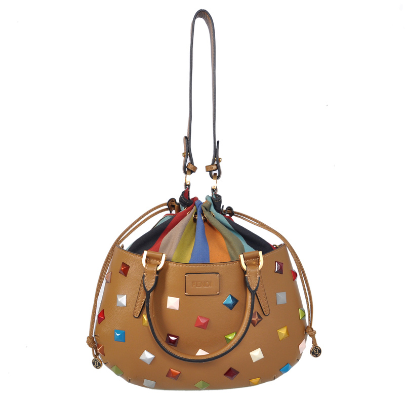 F8099S Fendi Borsa multicolore Studded Satchel